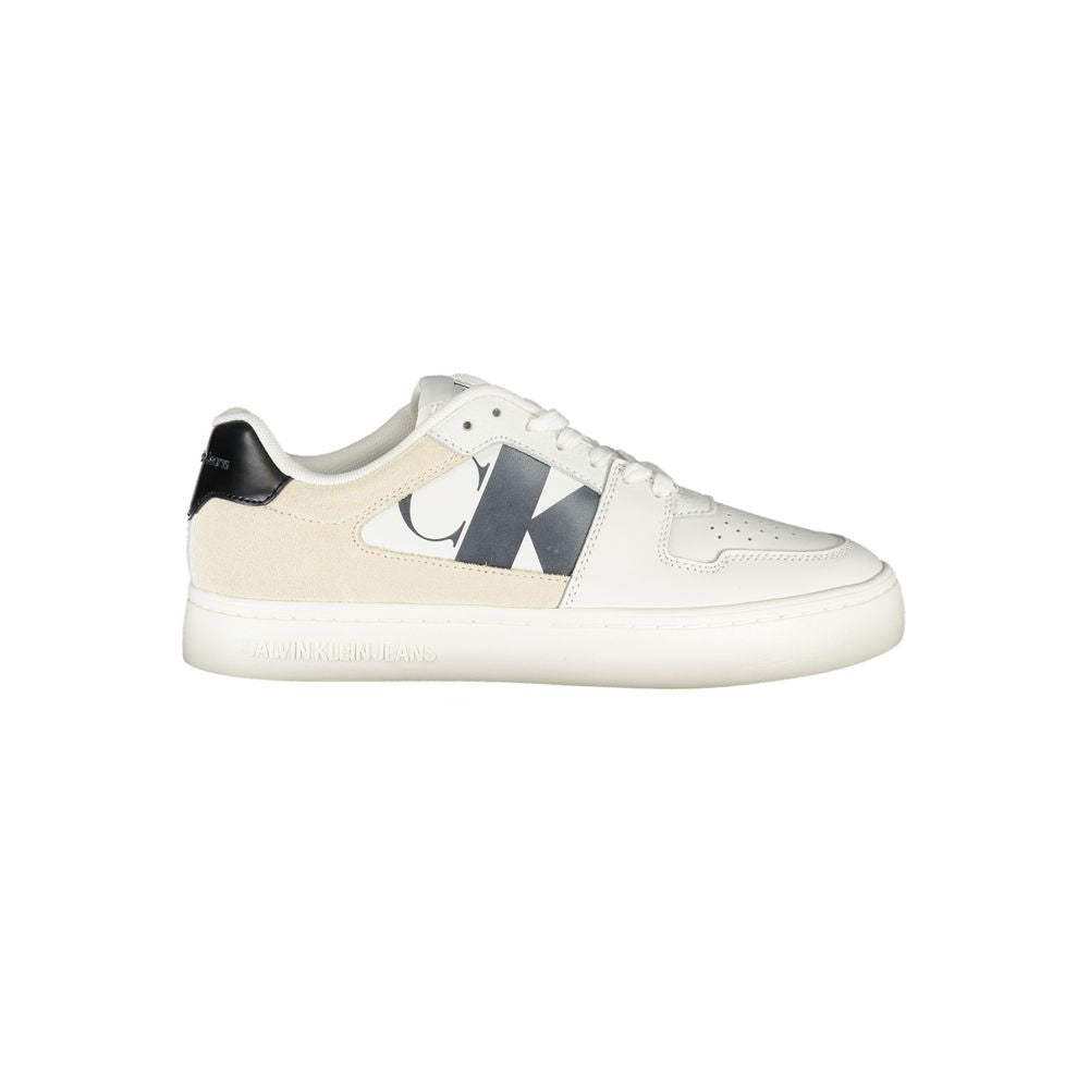 Calvin Klein White Polyurethane Women Sneaker | Regal Royce