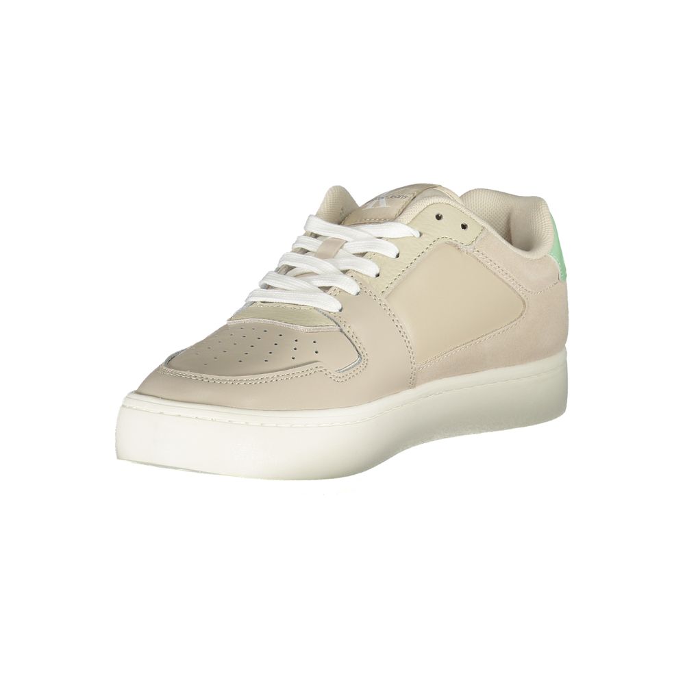 Calvin Klein Beige Polyurethane Women Sneaker | Regal Royce