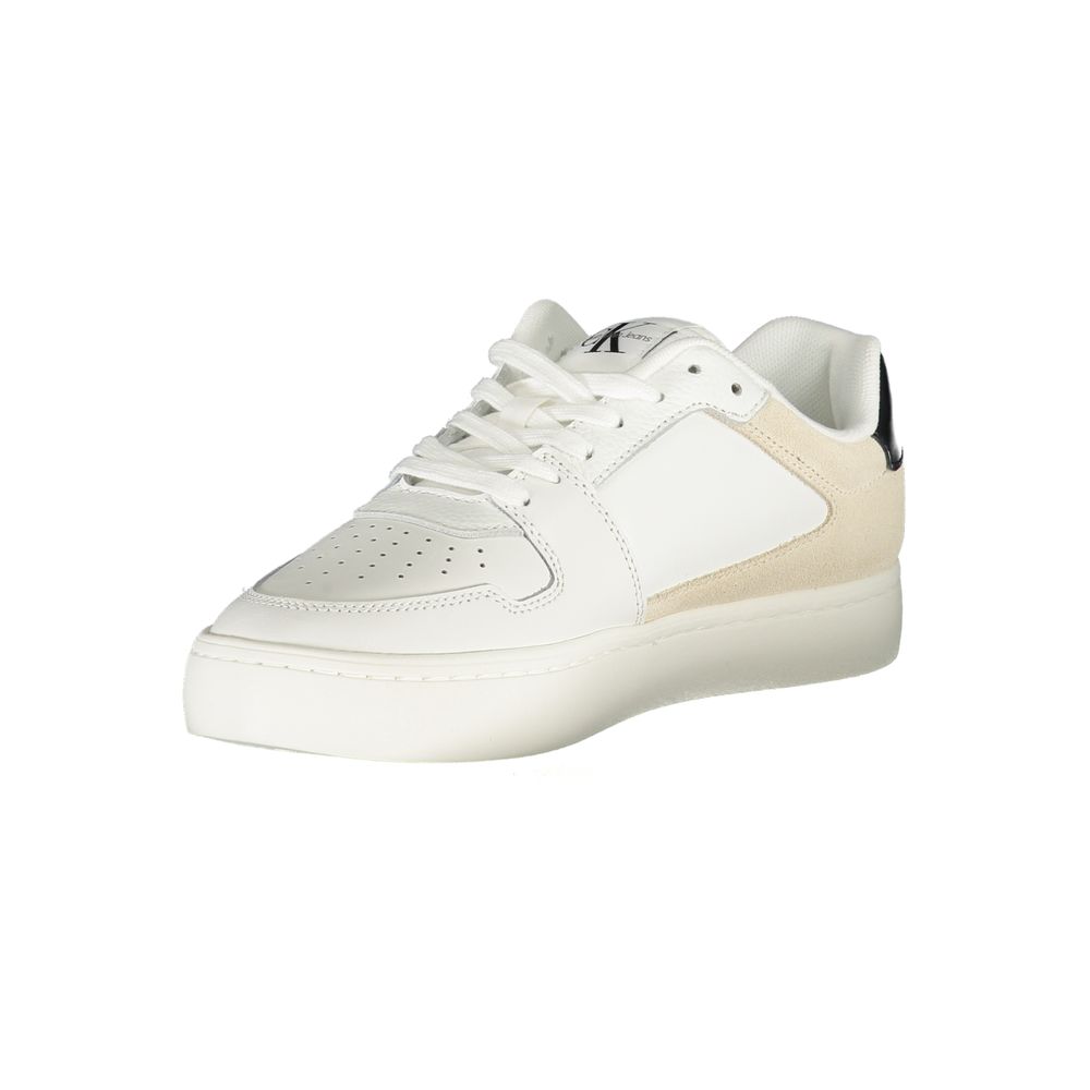 Calvin Klein White Polyurethane Women Sneaker | Regal Royce
