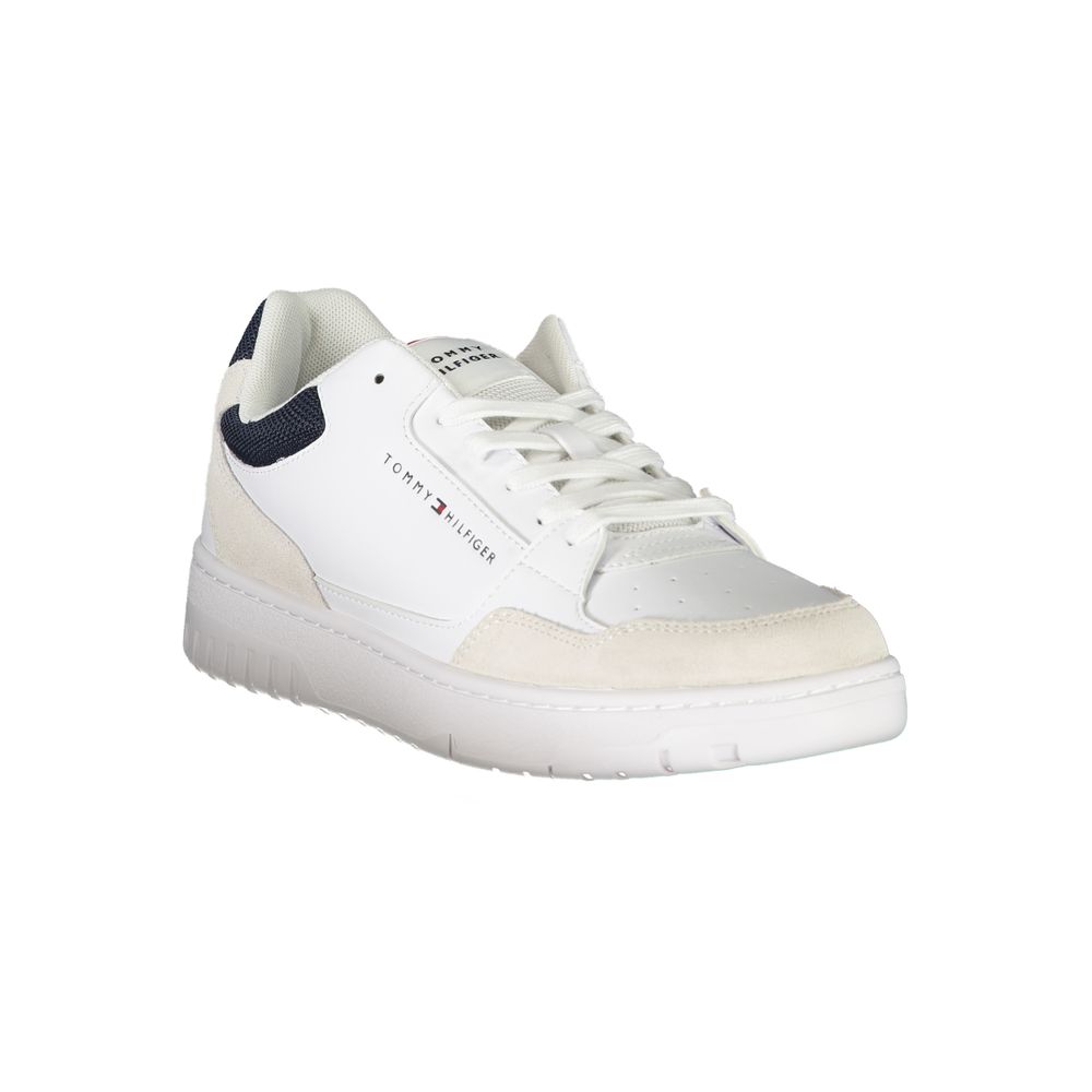 Tommy Hilfiger White Leather Men Sneaker | Regal Royce