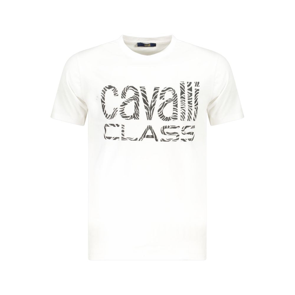 Cavalli Class Bianco Cotton Men's T-Shirt | Regal Royce