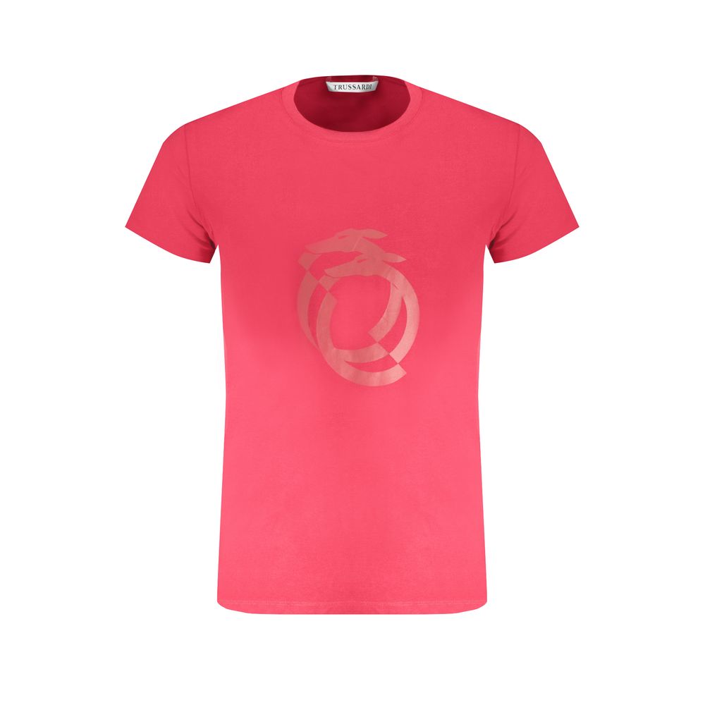 Trussardi Rosso Cotton Men T-Shirt | Regal Royce