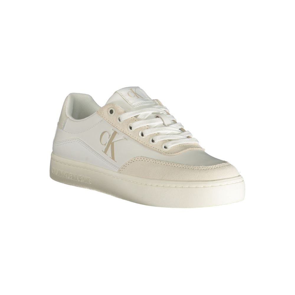Calvin Klein Bianco Polyurethane Women Sneaker | Regal Royce