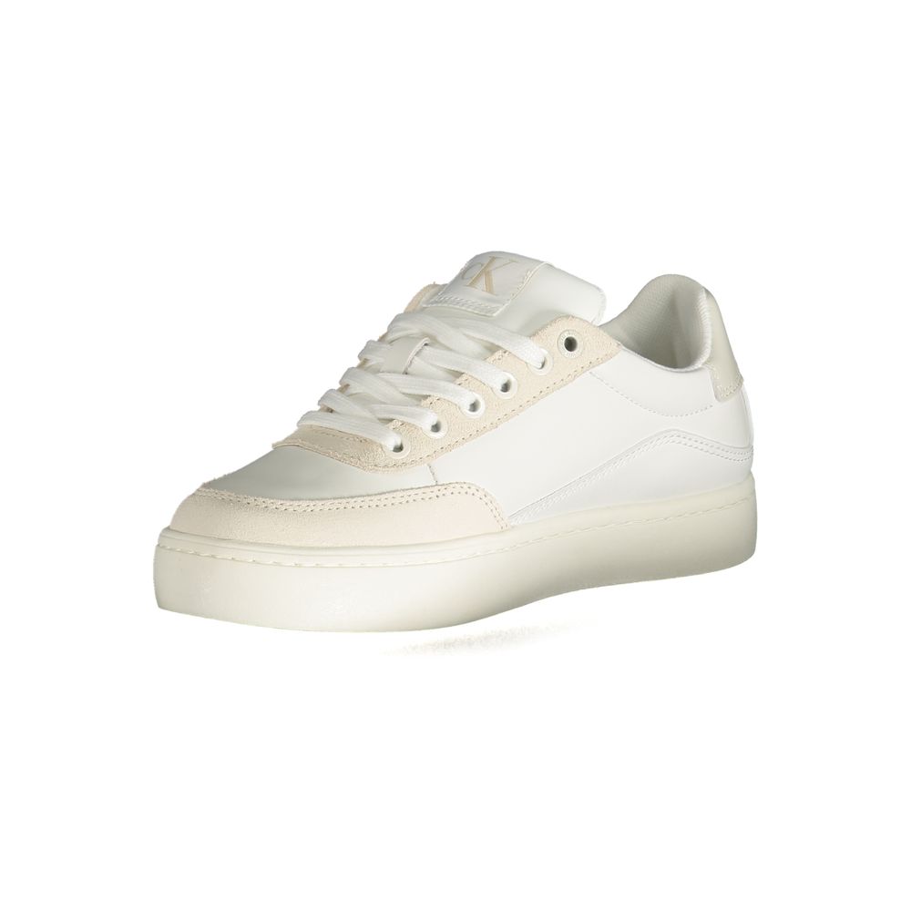 Calvin Klein Bianco Polyurethane Women Sneaker | Regal Royce