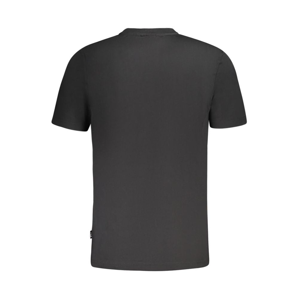 Fila Black Cotton Men T-Shirt | Regal Royce