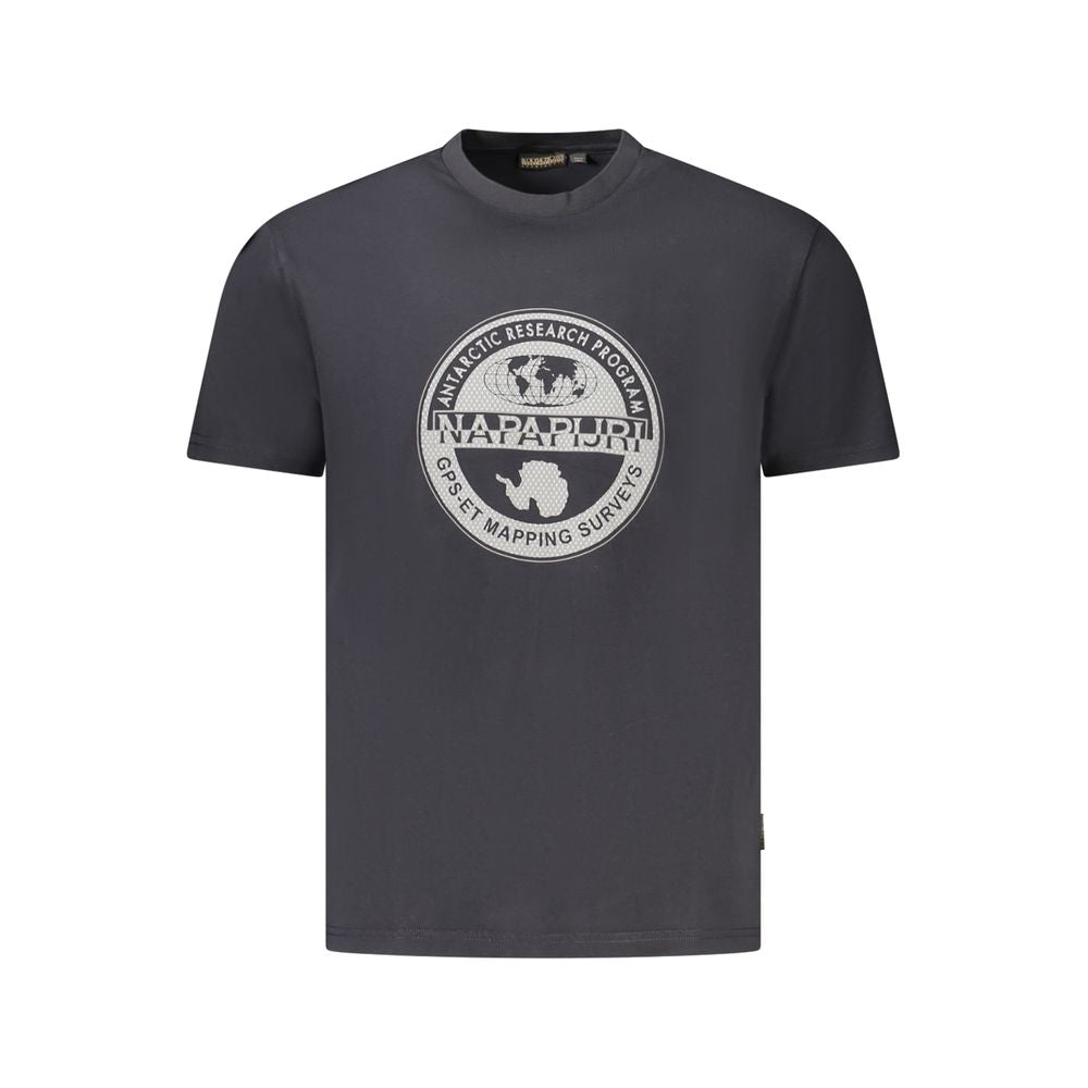 Napapijri Black Cotton Men T-Shirt | Regal Royce