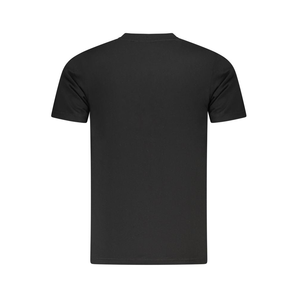 Cavalli Class Nero Cotton Men T-Shirt | Regal Royce