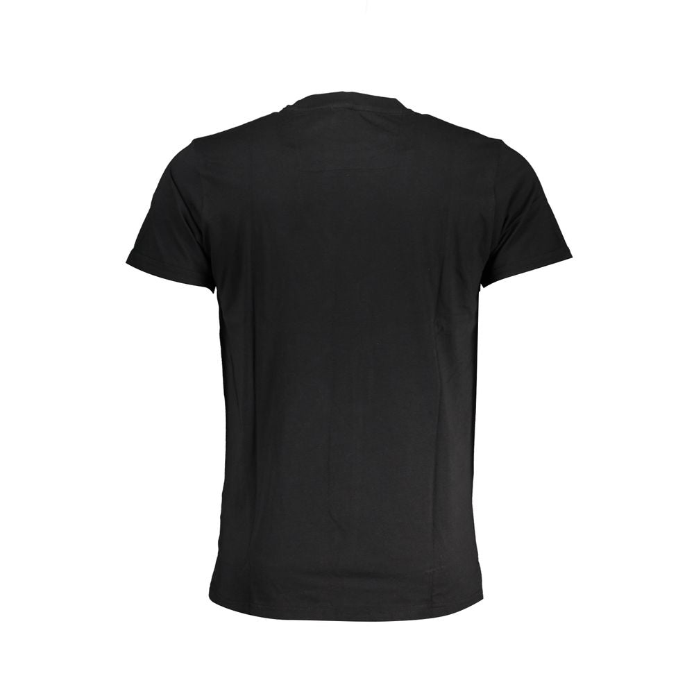 Cavalli Class Black Cotton Men T-Shirt | Regal Royce