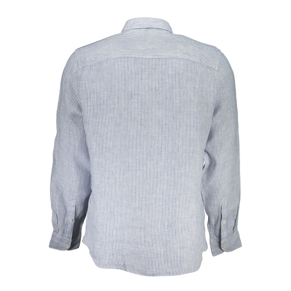 North Sails Blue Linen Men Shirt | Regal Royce