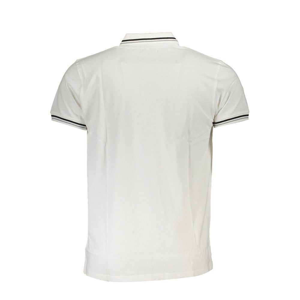 Cavalli Class White Cotton Men Polo Shirt | Regal Royce