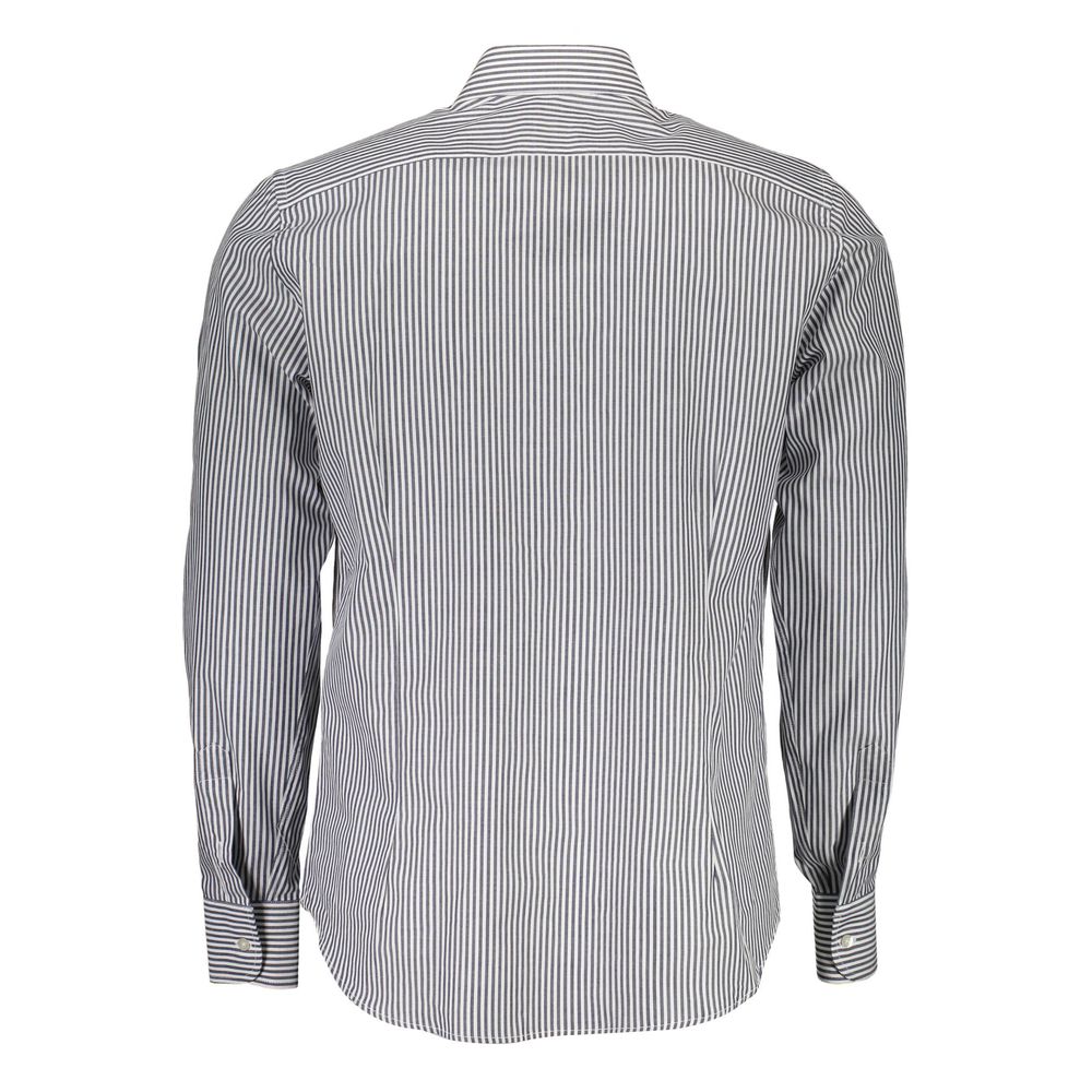 La Martina Blu Cotton Men Shirt | Regal Royce
