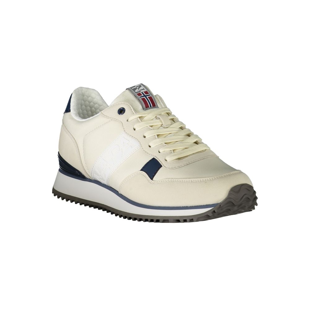 Napapijri White Polyurethane Men Sneaker | Regal Royce