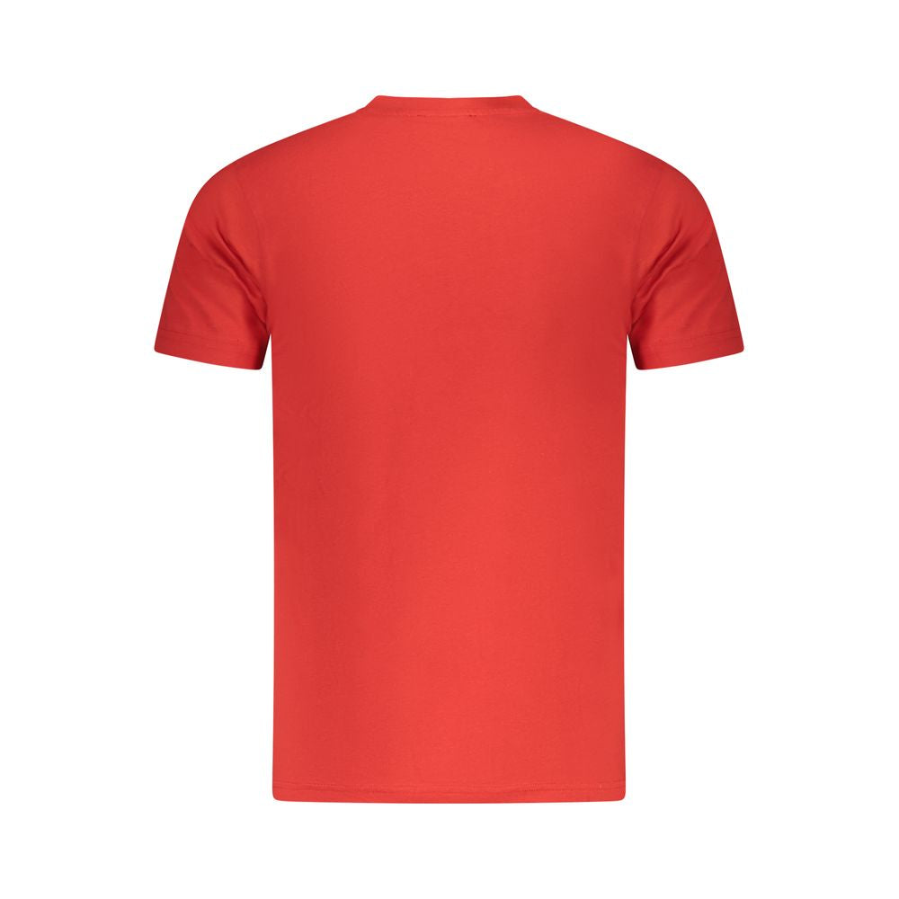 Cavalli Class Rosso Cotton Men T-Shirt | Regal Royce