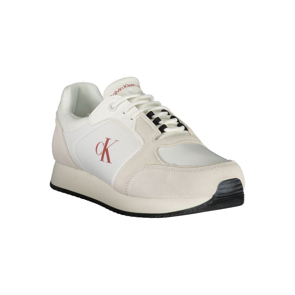 Calvin Klein White Leather Men Sneaker | Regal Royce