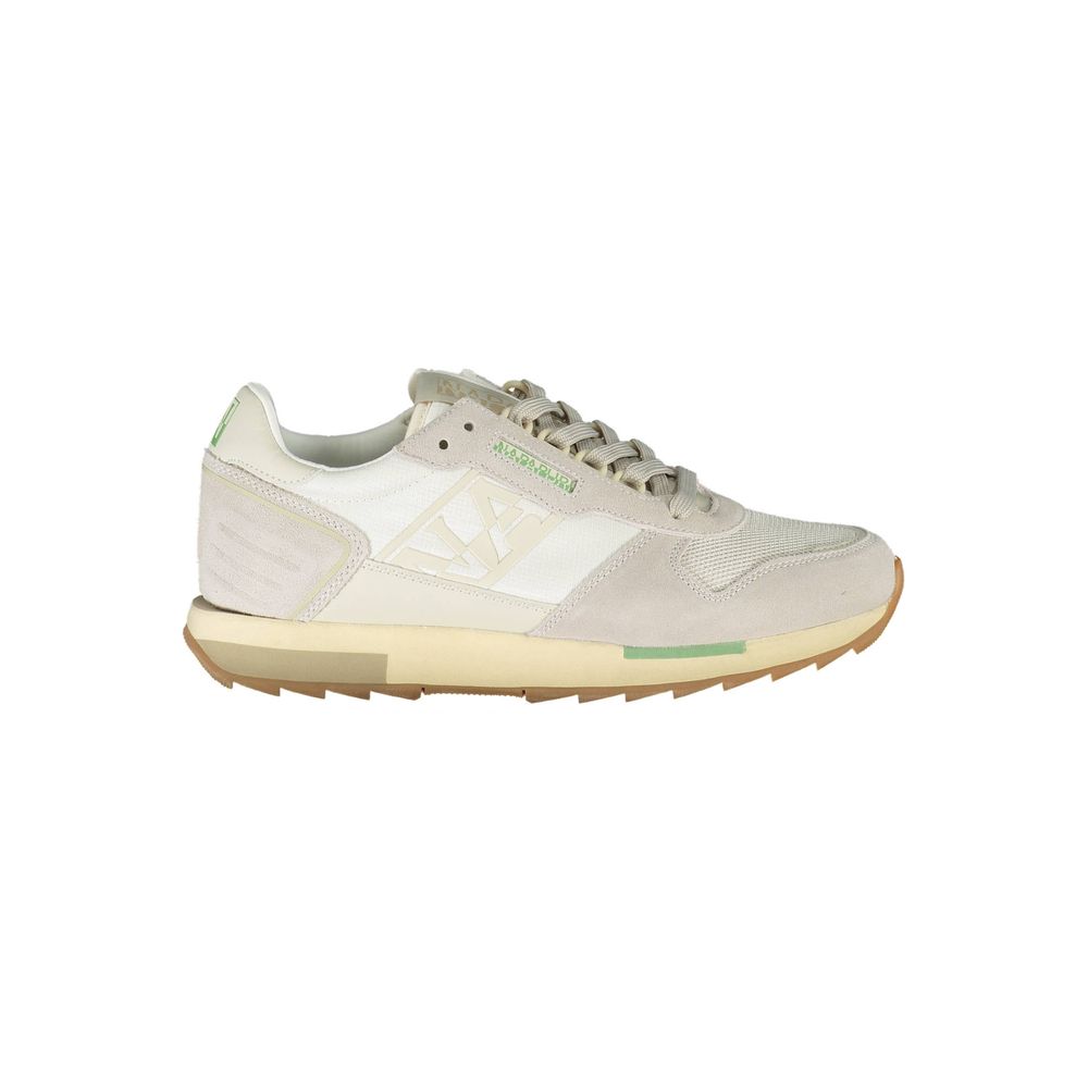 Napapijri White Polyurethane Men Sneaker | Regal Royce