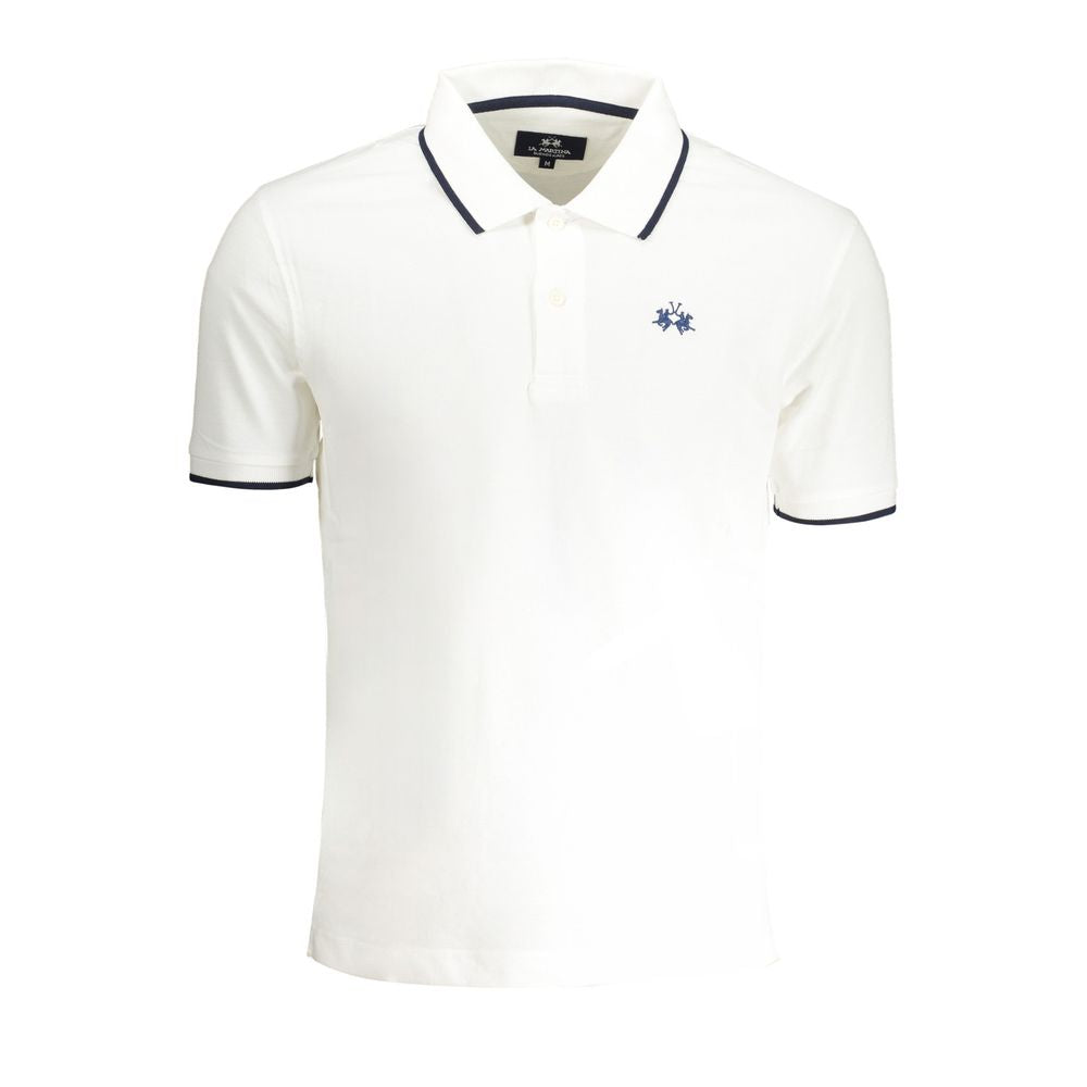 La Martina White Cotton Men's Polo Shirt | Regal Royce