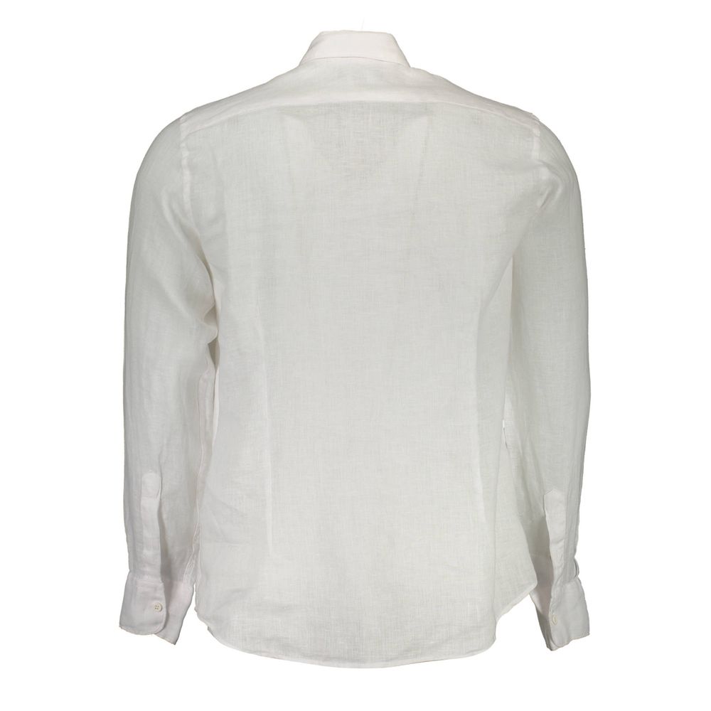 La Martina Bianco Linen Mens Shirt | Regal Royce