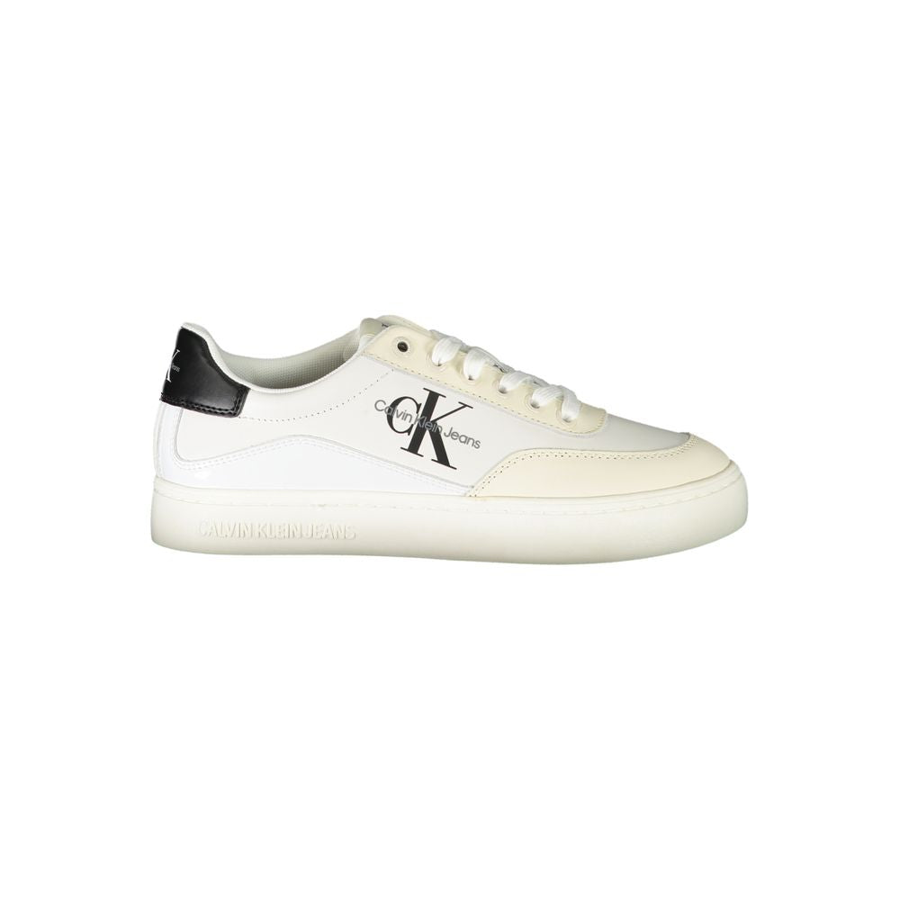 Calvin Klein White Polyurethane Women Sneaker | Regal Royce