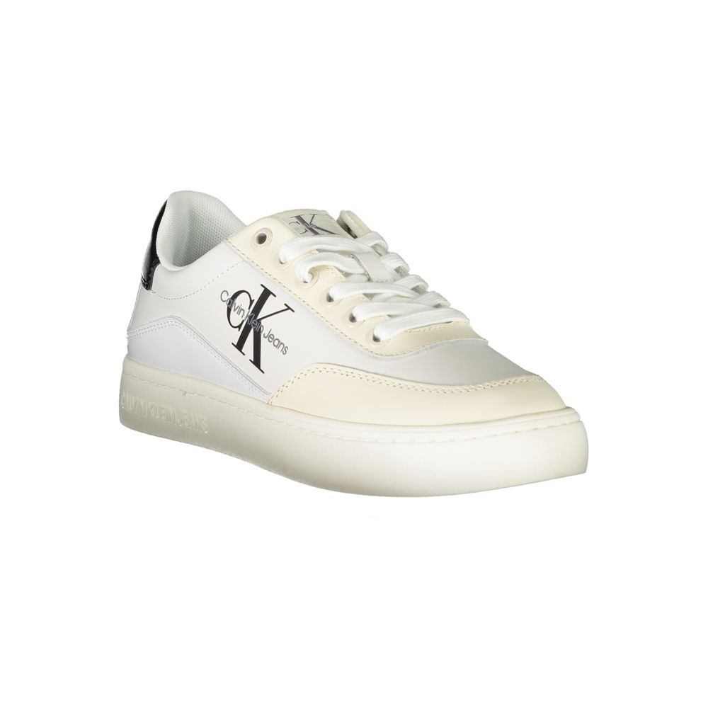 Calvin Klein White Polyurethane Women Sneaker | Regal Royce