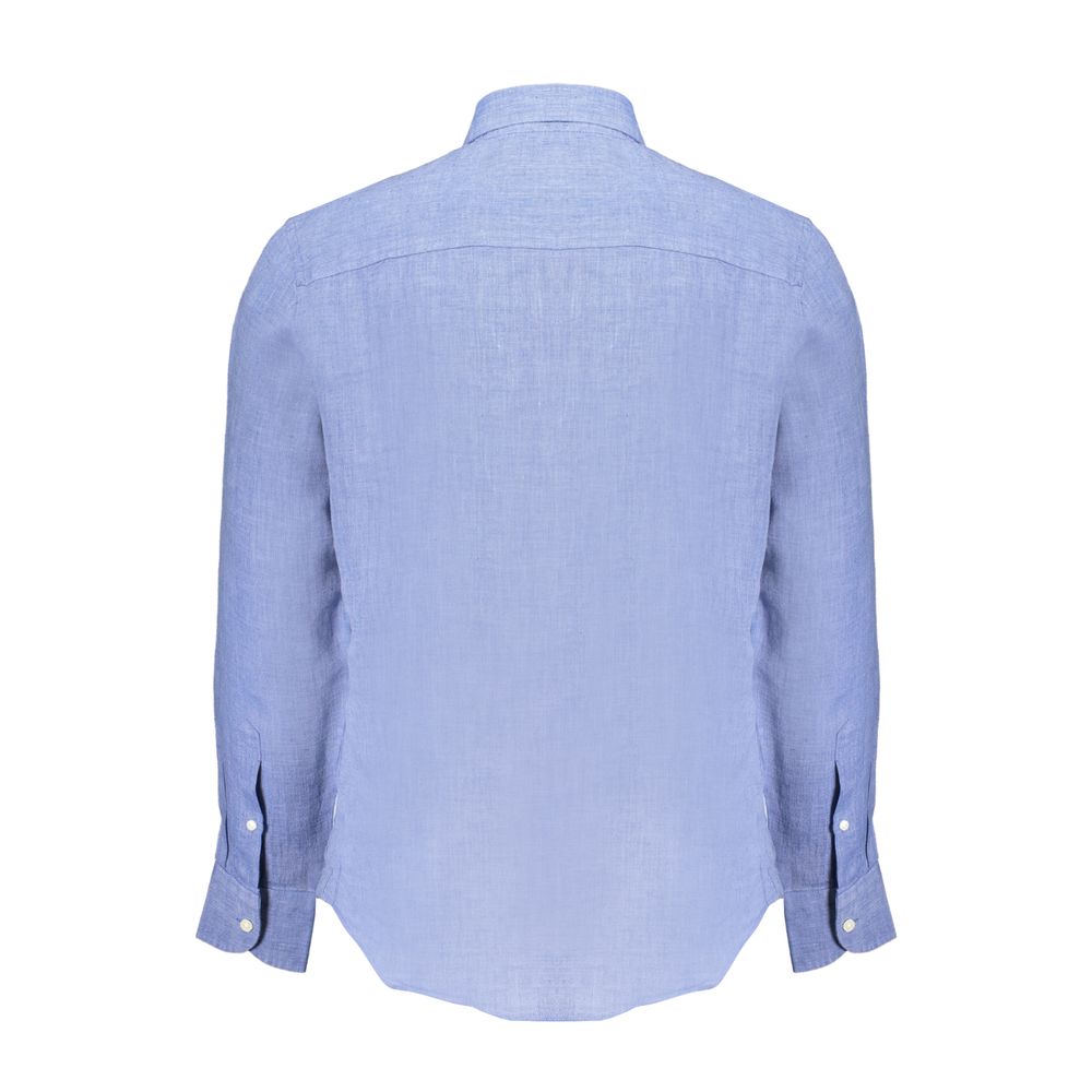 North Sails Blu Linen Men Shirt | Regal Royce