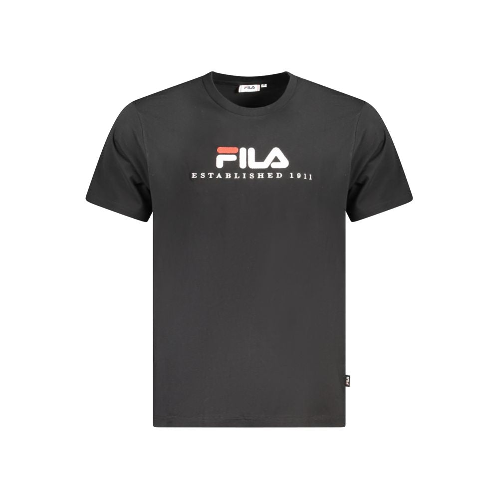 Fila Black Cotton Unisex T-Shirt | Regal Royce