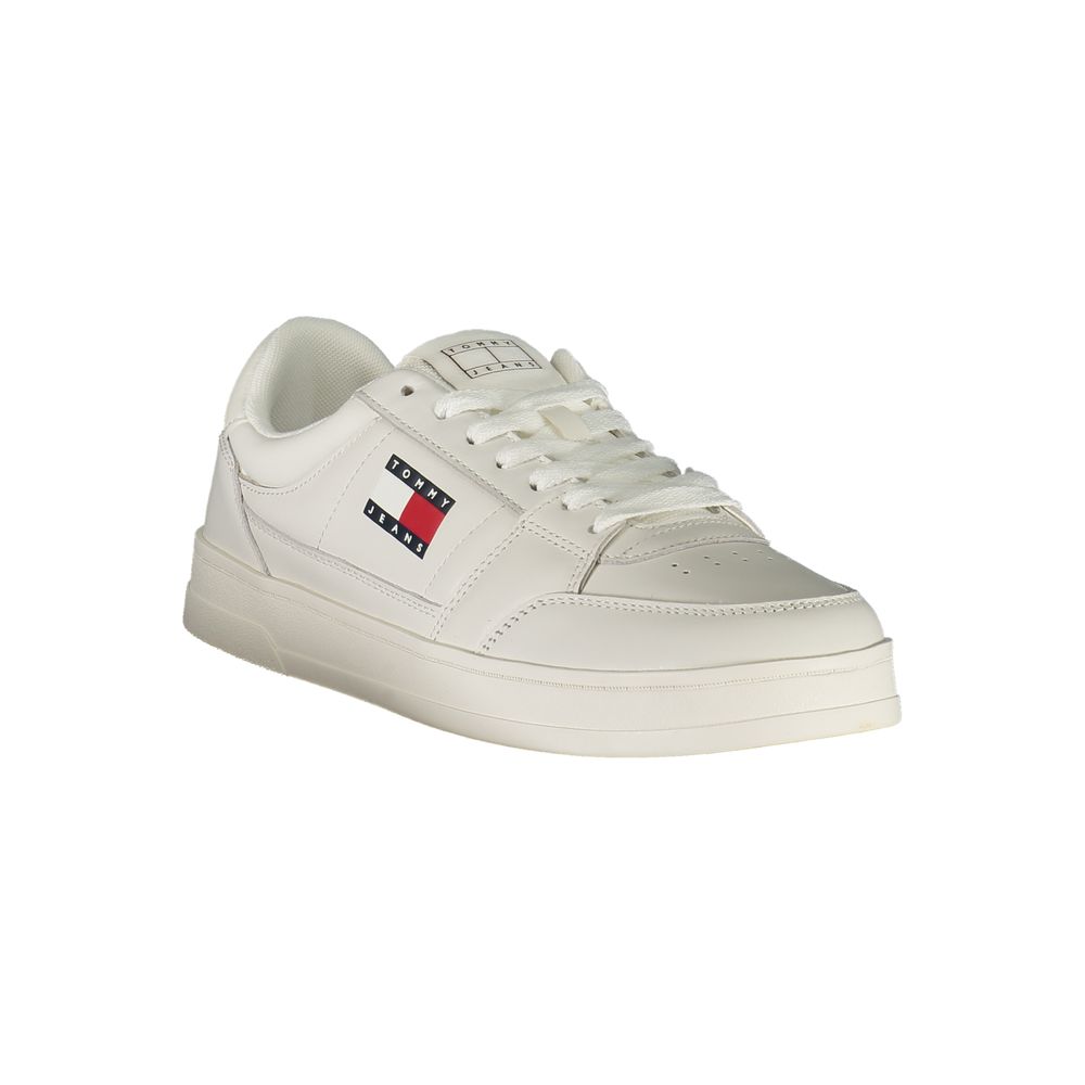 Tommy Hilfiger White Leather Men Sneaker | Regal Royce
