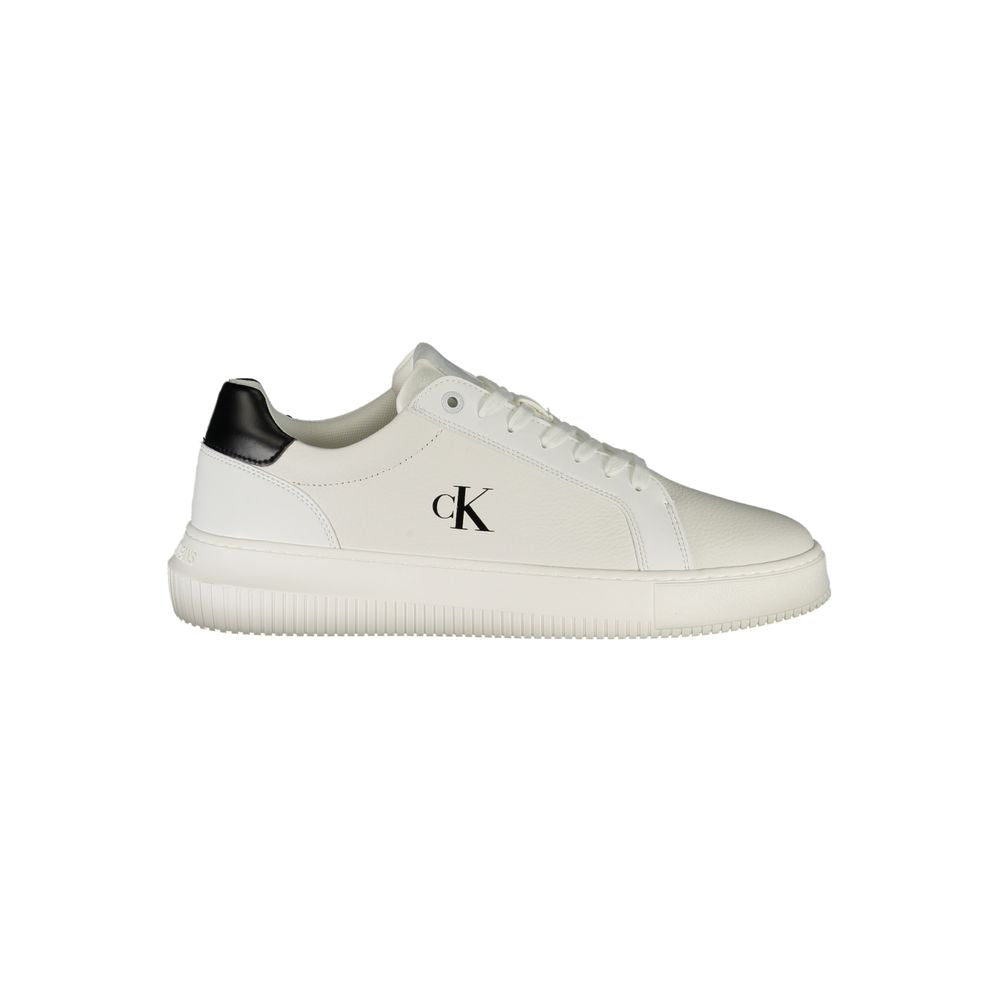 Calvin Klein White Leather Men Sneaker | Regal Royce