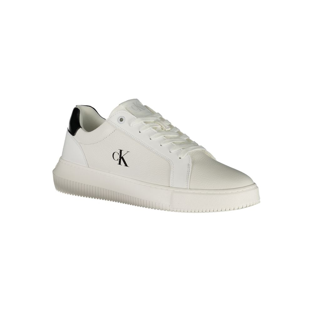 Calvin Klein White Leather Men Sneaker | Regal Royce