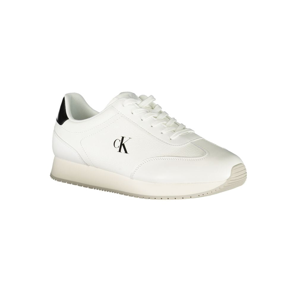 Calvin Klein Bianco Polyurethane Men Sneaker | Regal Royce
