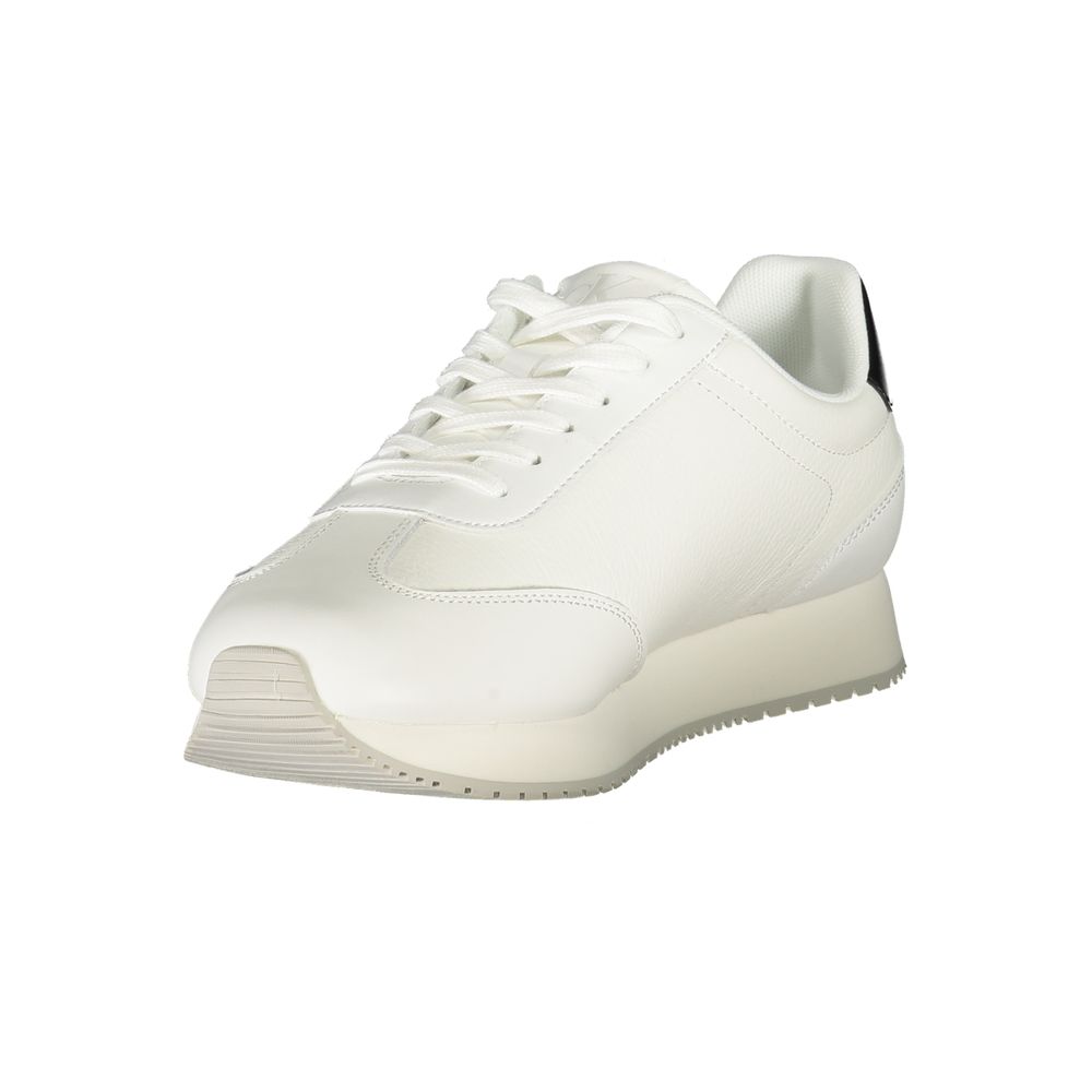 Calvin Klein Bianco Polyurethane Men Sneaker | Regal Royce