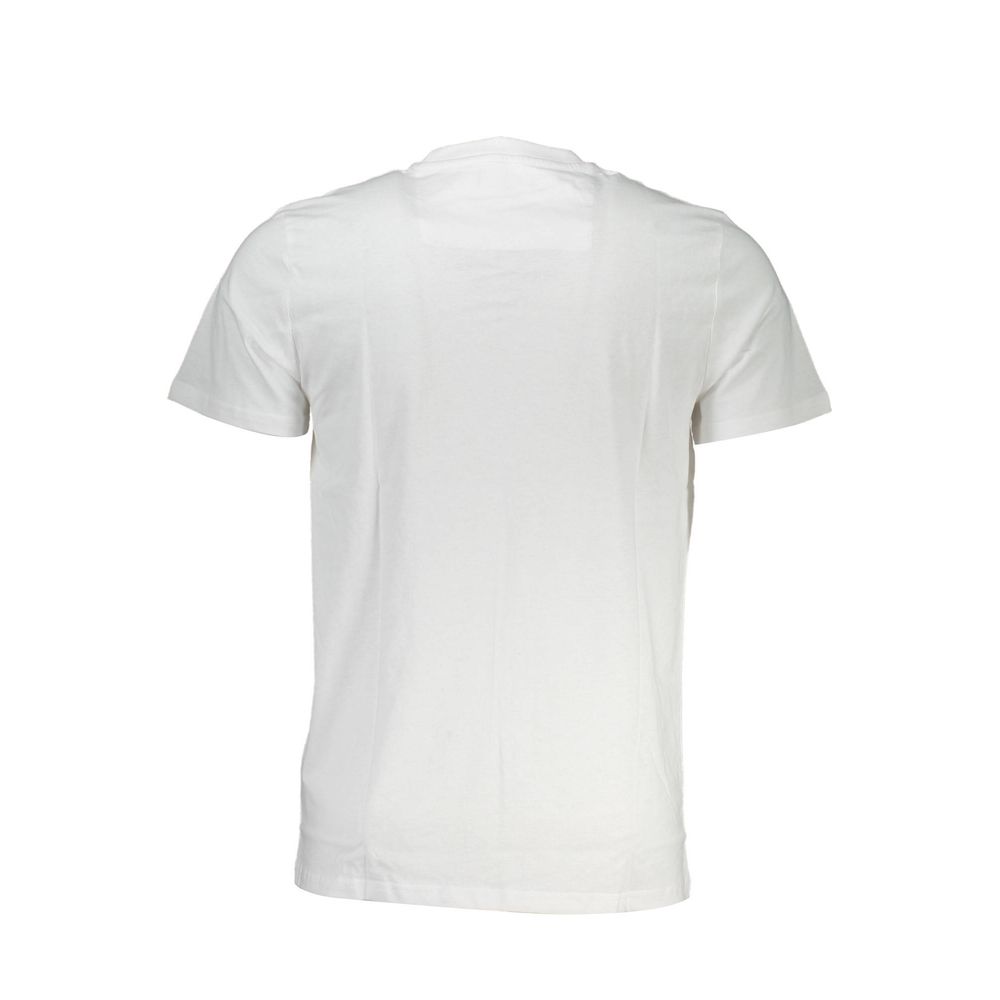 Cavalli Class Bianco Cotton Men T-Shirt | Regal Royce