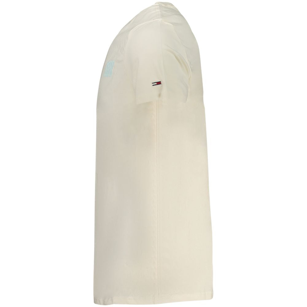 Tommy Hilfiger Beige Cotton Men T-Shirt | Regal Royce