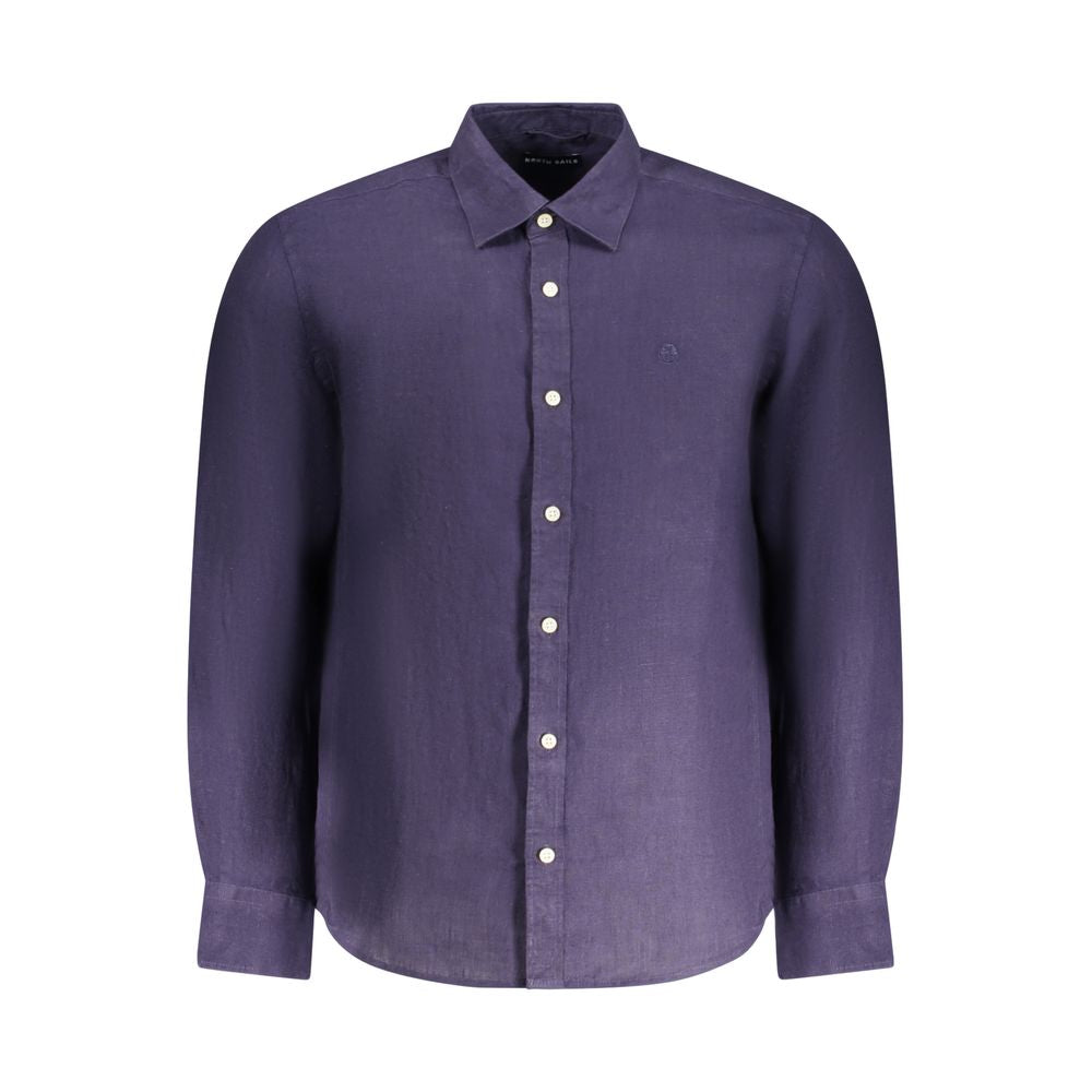 North Sails Blu Linen Men Shirt | Regal Royce