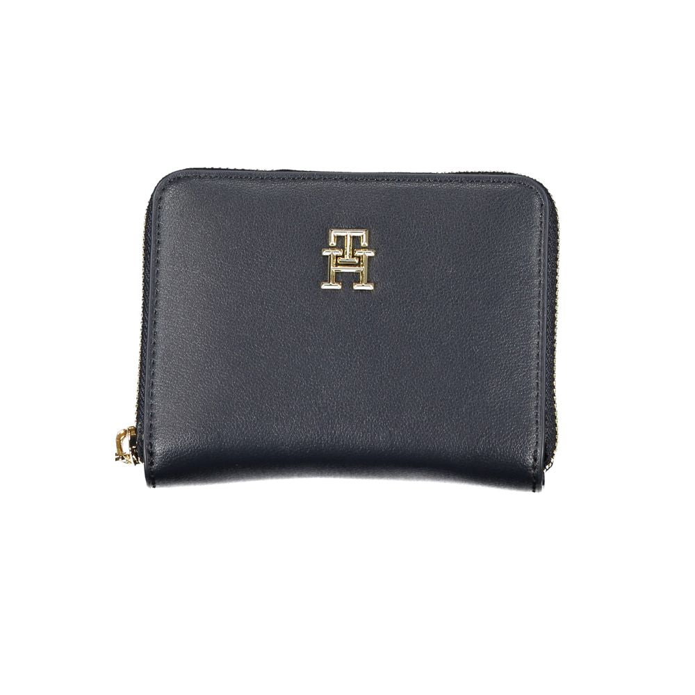 Tommy Hilfiger Blue Polyurethane Women Wallet | Regal Royce