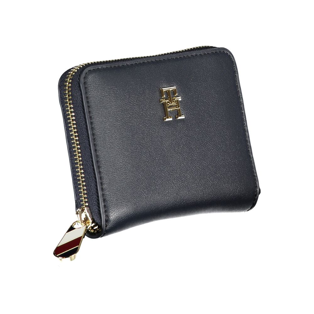 Tommy Hilfiger Blue Polyurethane Women Wallet | Regal Royce