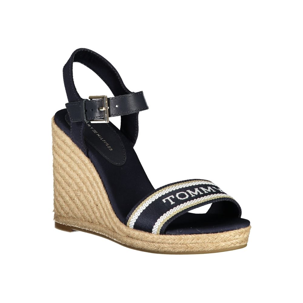Tommy Hilfiger Blue Leather Women's Wedge Sandal | Regal Royce