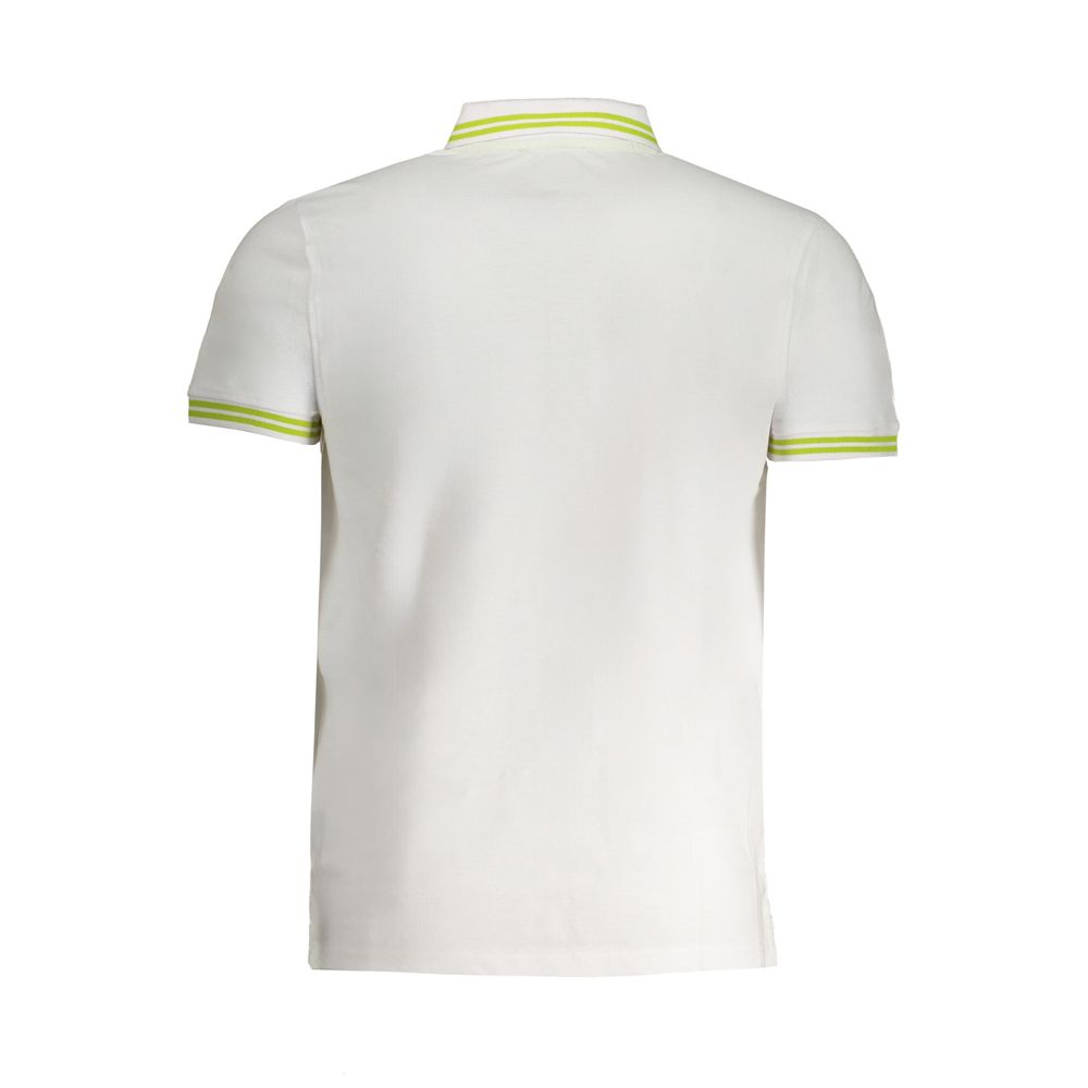 Cavalli Class White Cotton Men Polo Shirt | Regal Royce