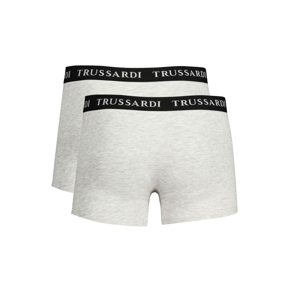 Trussardi Grigio Cotton Men's Boxer Underwear | Regal Royce