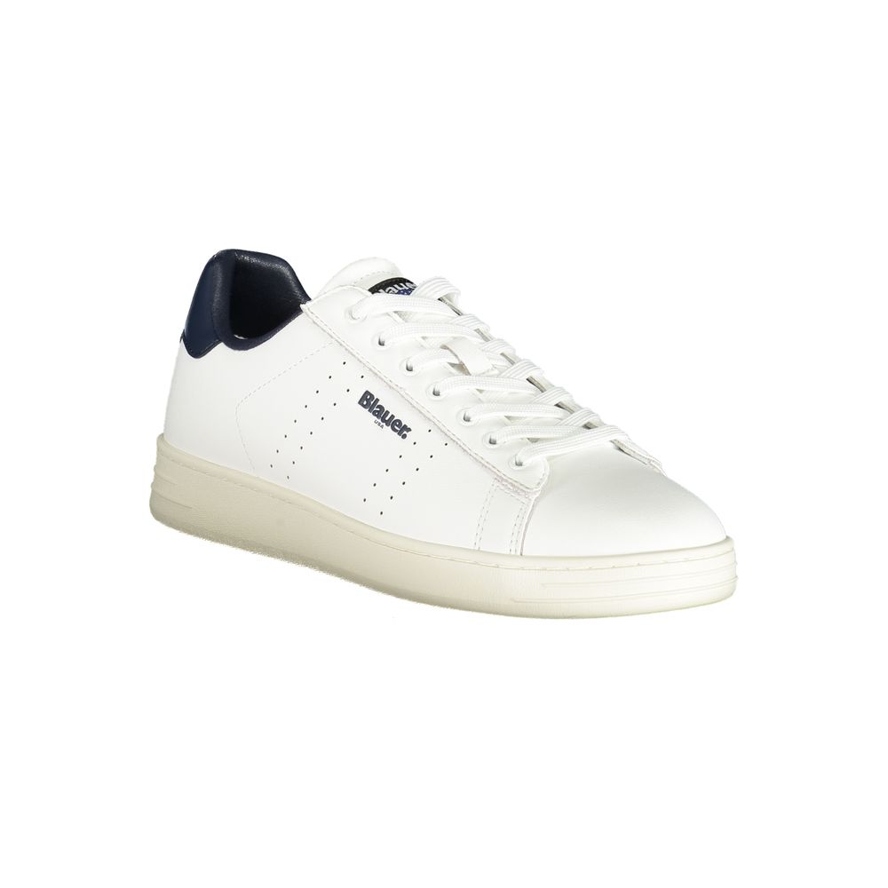 Blauer Bianco Polyurethane Men Sneaker | Regal Royce
