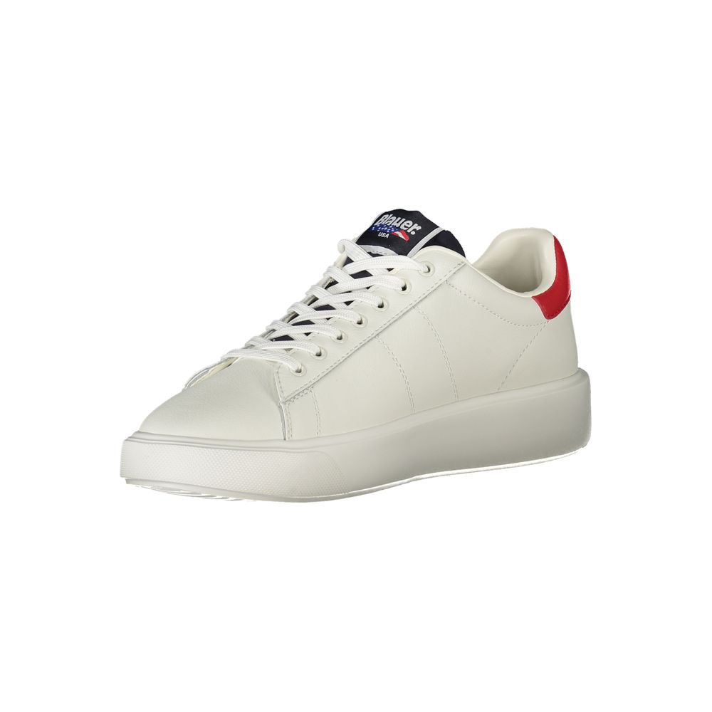 Blauer White Leather Men Sneaker | Regal Royce
