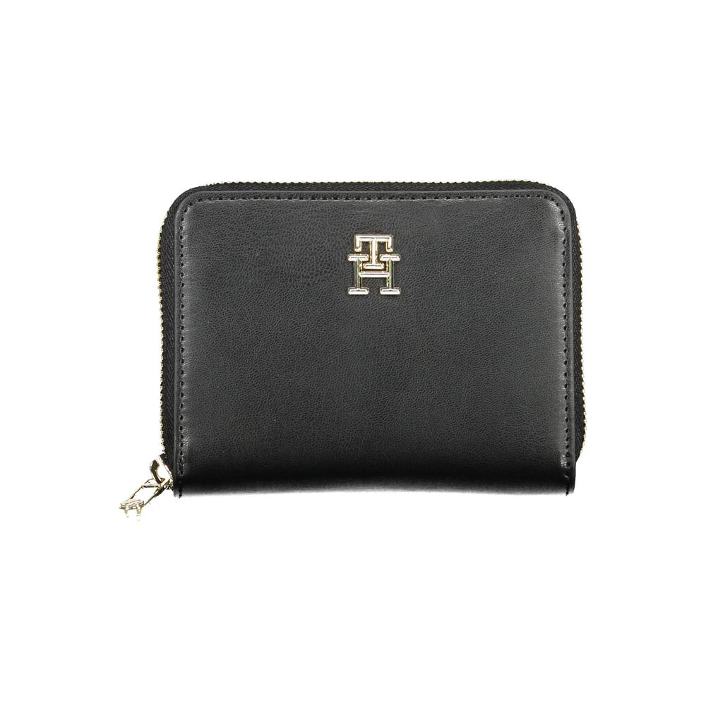 Tommy Hilfiger Black Polyurethane Women Wallet | Regal Royce