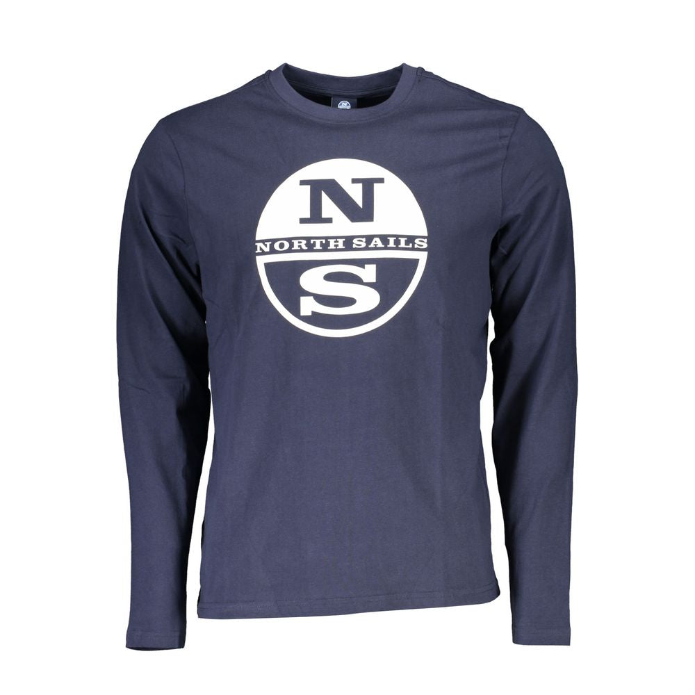 North Sails Blu Cotton Men T-Shirt | Regal Royce
