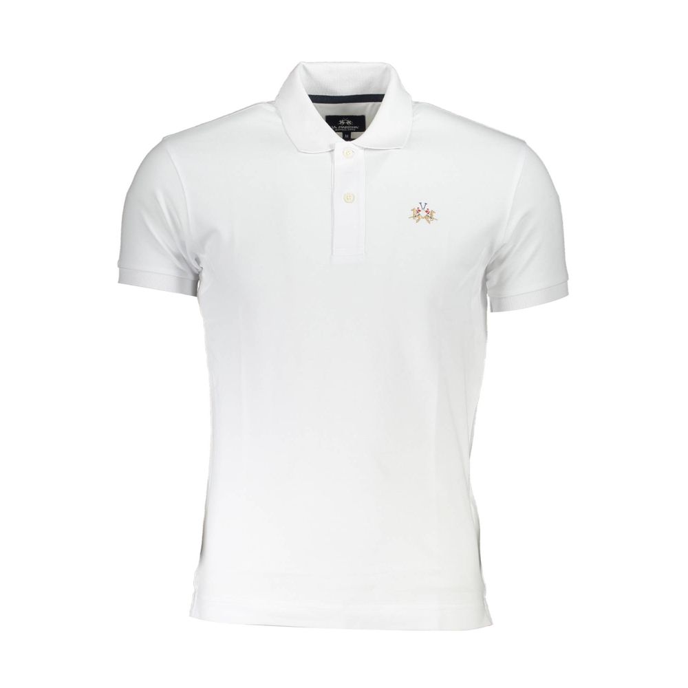 La Martina White Cotton Polo Shirt