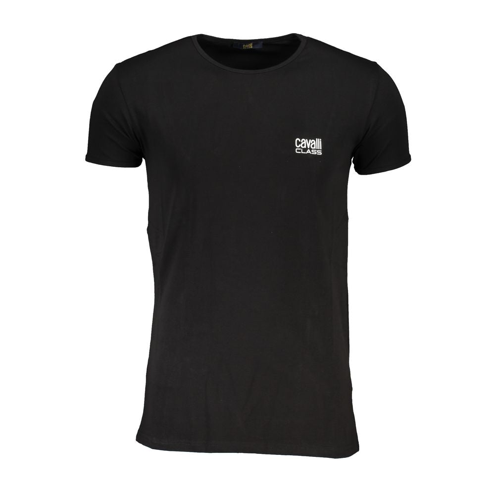 Cavalli Class Black Cotton Men's T-Shirt | Regal Royce