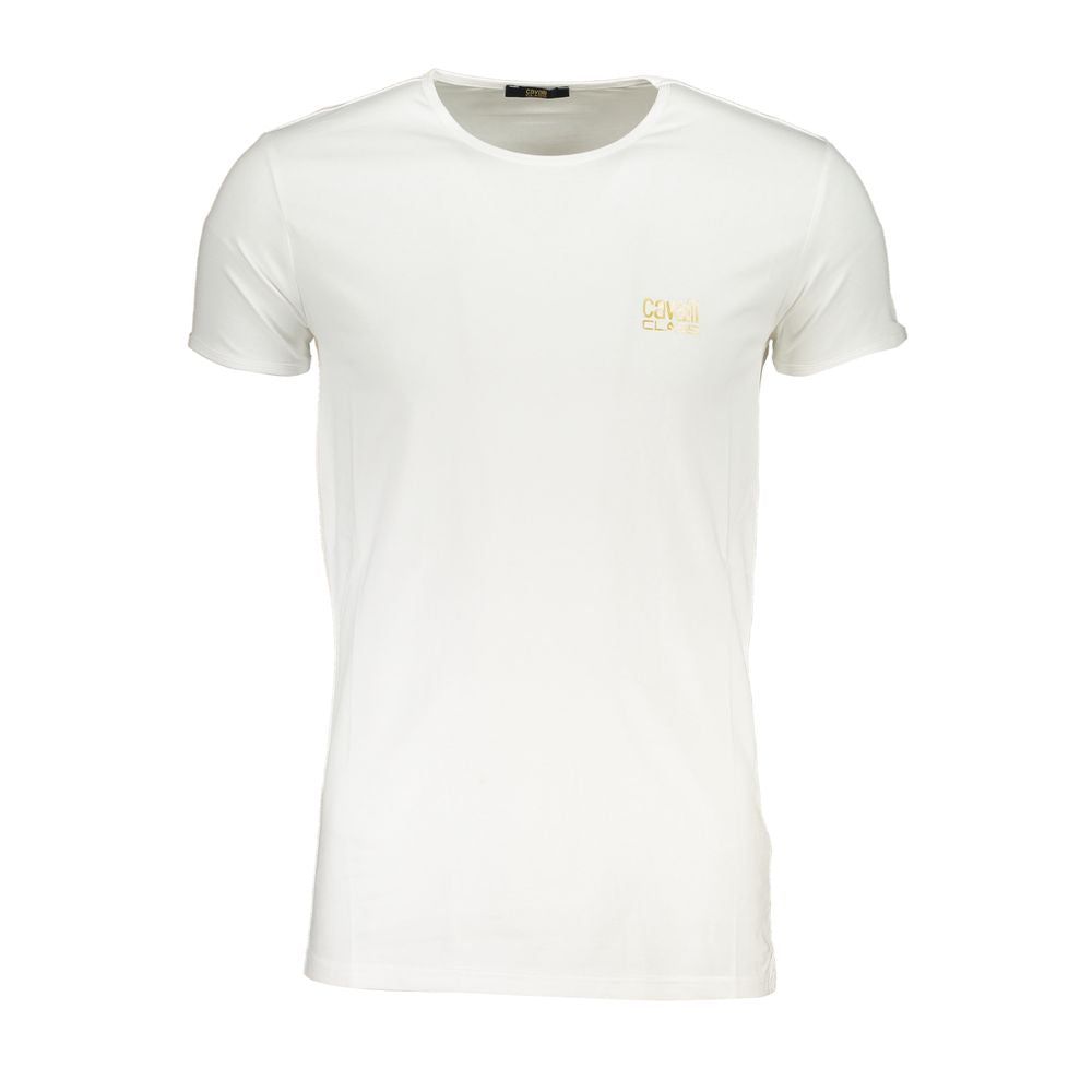 Cavalli Class White Cotton Men's T-Shirt | Regal Royce