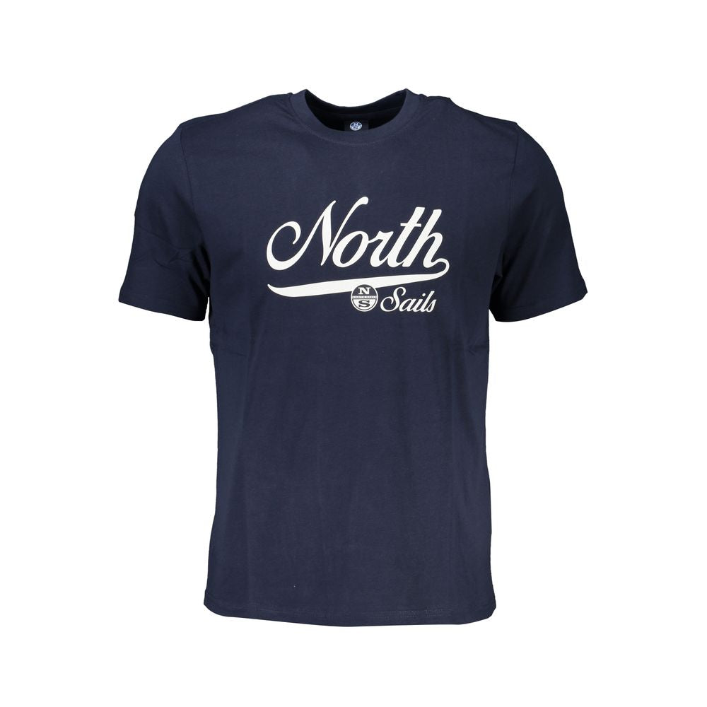 North Sails Blue Cotton Men T-Shirt | Regal Royce