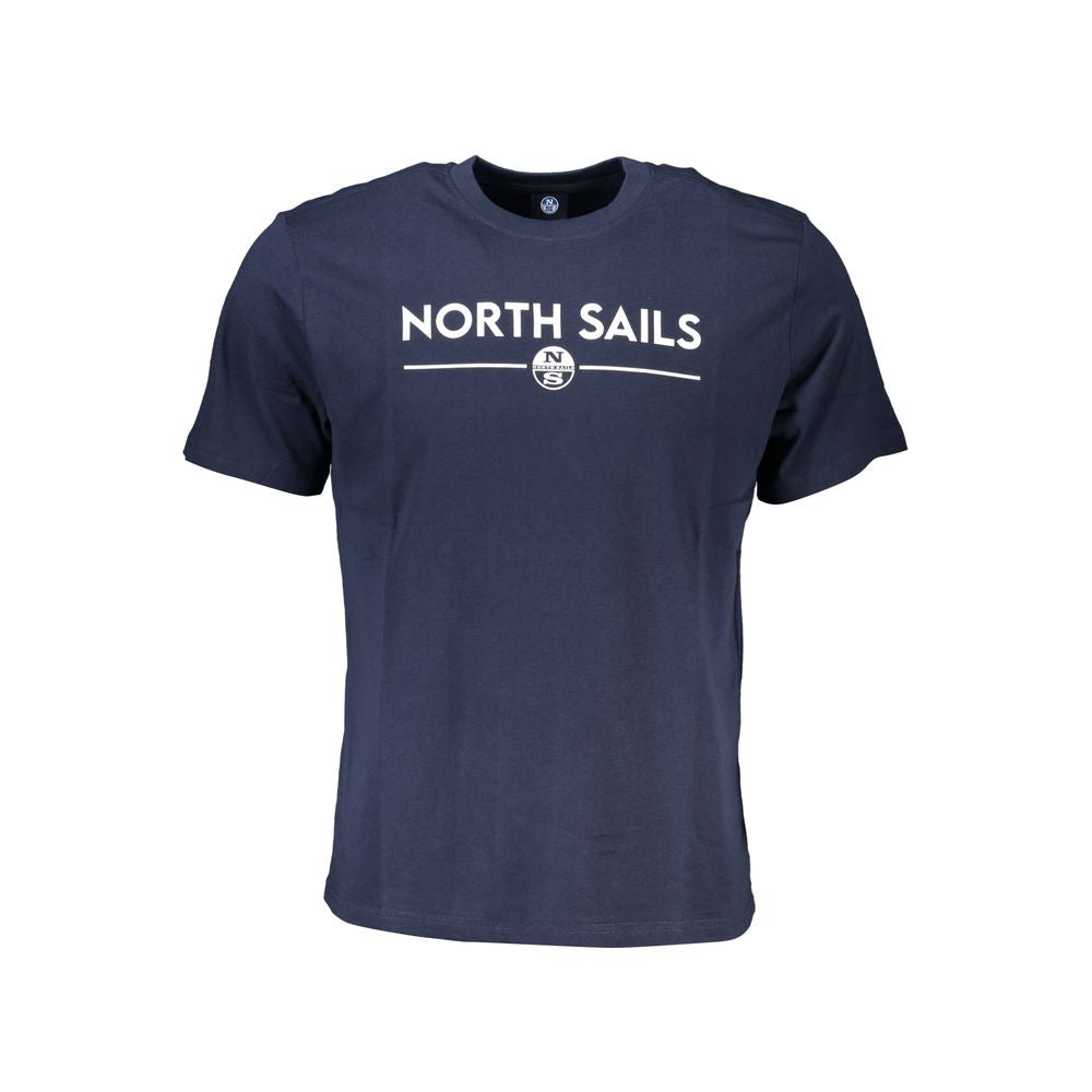 North Sails Blue Cotton Men T-Shirt | Regal Royce