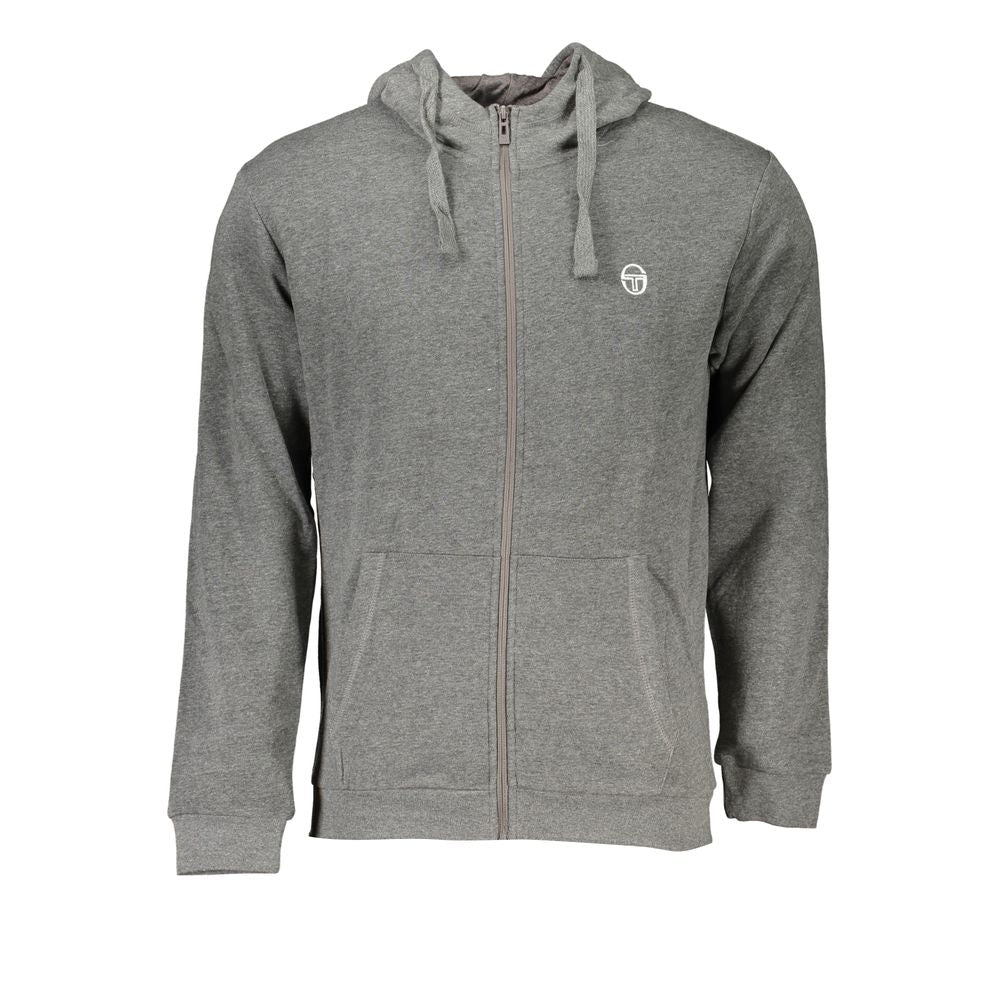 Sergio Tacchini Grigio Cotton Men's Hooded Sweatshirt | Regal Royce