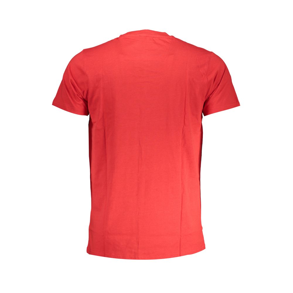 Cavalli Class Rosso Cotton Men T-Shirt | Regal Royce