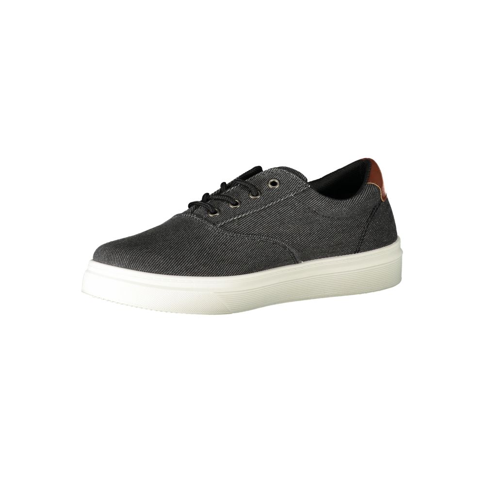 Carrera Black Polyurethane Men Sneaker | Regal Royce